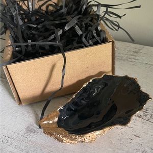 Oyster shell jewelry dish